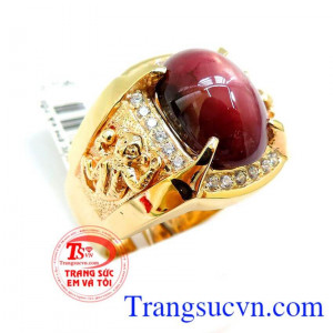 Chiếc  Nhẫn nam tuổi thân làm vàng 18k 750%Au đảm bảo chất lượng vàng. Nhẫn nam tuổi thân