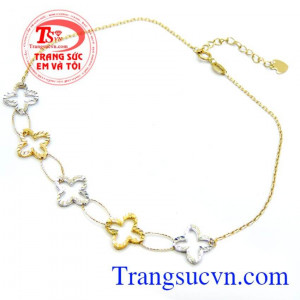 Lắc chân nữ hoa 4 cánh quý phái