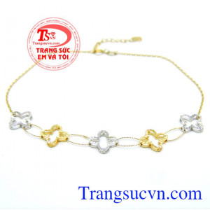 Lắc chân nữ hoa 4 cánh quý phái