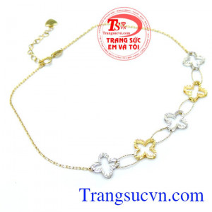 Lắc chân nữ hoa 4 cánh quý phái