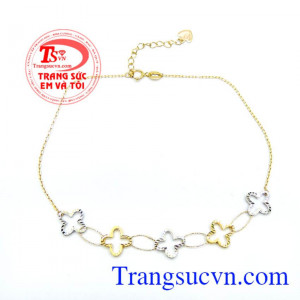 Lắc chân nữ hoa 4 cánh quý phái
