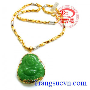 Bộ Mặt ngọc phật di lặc màu xanh phù hợp với người mệnh Hỏa được tương sinh. 