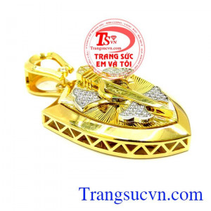 Mặt khiên vàng 18k bảo hành 1 năm, Khách hàng nam Bình chọn nhiều năm,