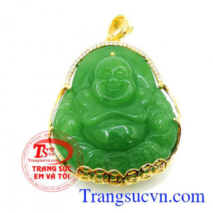 Mặt phật xanh ngọc vàng đẹp