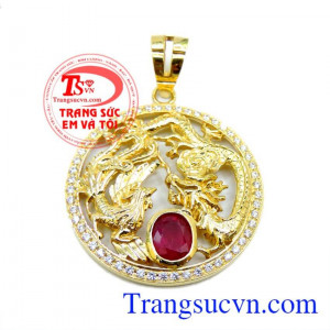 Chiếc Mặt rồng phượng hồng ngọc(Ruby thiên nhiên)