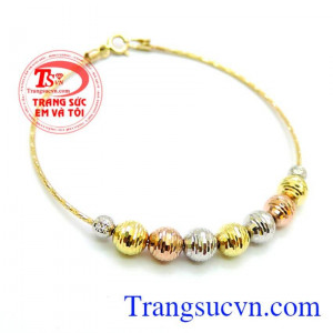 Lắc bi vàng italy