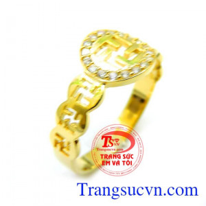 Nhẫn nữ vàng tây dành cho phái đẹp phù hợp làm quà tặng sinh nhật hoặc trong các dịp ý nghĩa