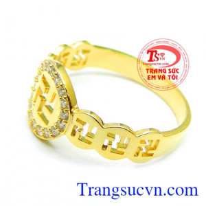 Nhẫn nữ vàng tây dành cho phái đẹp phù hợp làm quà tặng sinh nhật hoặc trong các dịp ý nghĩa