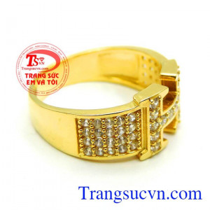 Nhẫn nữ vàng tây dành cho phái đẹp phù hợp làm quà tặng sinh nhật hoặc trong các dịp ý nghĩa Nhẫn nữ chữ H