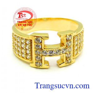 Nhẫn nữ chữ H,nhẫn nữ vàng tây,được thiết kế tinh tế,Nhẫn nữ chữ H đeo xinh xinh trên ngón tay đeo nhẫn,Nhẫn nữ chữ H bảo hành 6 tháng giao Nhẫn nữ chữ H toàn quốc, thanh toán an toàn.
