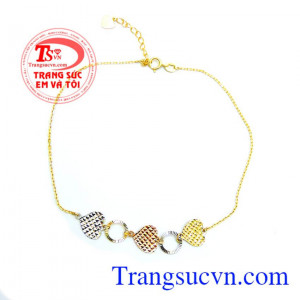 Lắc chân gia đình hạnh phúc mang đến may mắn,chất lượng vàng đảm bảo