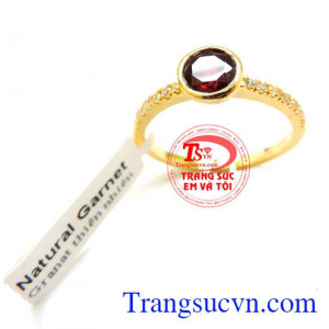 Nhẫn Granet vàng tình yêu bảo hành 1 năm,giao Nhẫn Granet vàng tình yêu toàn quốc thanh toán an toàn