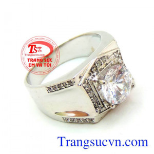 Nhẫn vàng trắng tinh tế