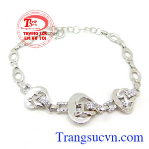Lắc vàng trắng 18k nữ