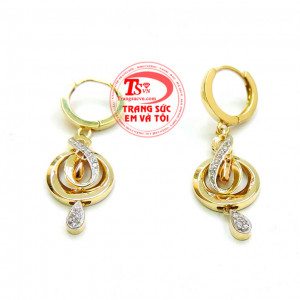 Bông tai vàng italy 18k món quà ý nghĩa dành tặng phái đẹp,