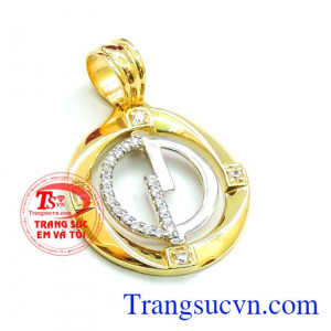 Mặt dây hạnh phúc vàng 18k nhập khẩu italy