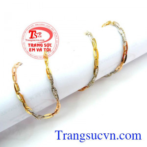 Dây vàng trắng Italy 18k italy tinh tế đeo bền đẹp