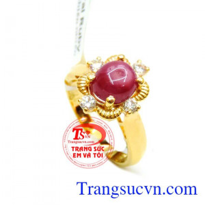 Nhẫn nữ vàng tây gắn đá thiên nhiên chế tác tinh tế mang đến những đường nét sáng,bóng bền đẹp cho chiếc nhẫn nữ đeo hợp thời trang,chất lượng vàng được đảm bảo uy tín