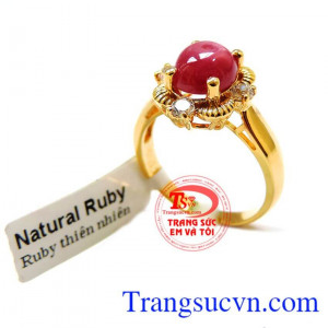 Nhẫn ruby món quà ý nghĩa,Nhẫn nữ ruby chất lượng đảm bảo. BH 1 năm,Giấy kiểm định đá quý CÓ.Nhẫn ruby món quà ý nghĩa phù hợp cho nữ đeo tay, Uy tín,Nhẫn nữ ruby quý phái và sang trọng