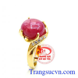 Nhẫn đá quý ruby là món quà quý phái và sang trọng, Giao nhẫn nữ ruby toàn quốc thanh toán an toàn.