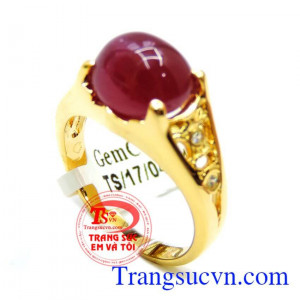 Nhẫn vàng hồng ngọc sức khỏe và may mắn,Nhẫn nữ được làm từ vàng 14k đảm bảo chất lượng,gắn đá quý Ruby thiên nhiên, một chiếc nhẫn nữ hoàn hảo, Khách hàng bình chọn nhiều năm liền 