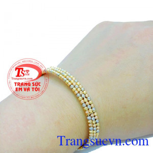 Vòng bi vàng 18k niềm vui may mắn,Bảo hành 1 năm,Giao toàn Quốc Khách hàng ưa chuộng.