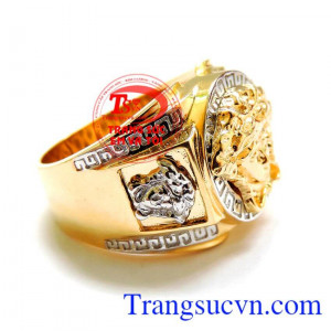 Nhẫn nam đẹp vàng xu hướng hàng hiệu.