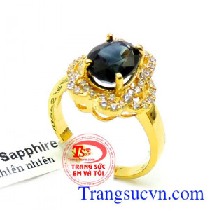 Nhẫn Sapphire Mệnh Thủy,Nhẫn gắn đá QUÝ SAPPHIRE THIÊN NHIÊN,Có GIẤY KIỂM ĐỊNH VÀNG, đảm bảo chiếc Nhẫn Sapphire Mệnh Thủy sẽ là lựa chọn tốt nhất cho người mệnh Thủy đeo hộ mệnh và Quý phái.