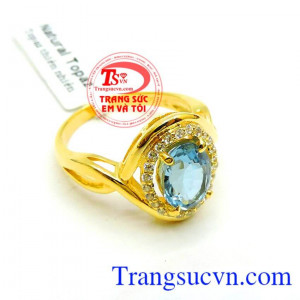 Đá thiên nhiên hộ mệnh mang lại may mắn, sức khỏe cho người sử dụng. Khách hàng ưa chuộng sản phẩm Nhẫn nữ vàng tây đá quý bền đẹp.