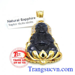 Phật Sapphire Lam Hộ Mệnh Mộc