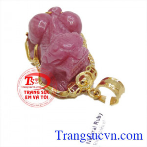 Mặt tỳ hưu ruby vàng 18k Tiền tài và sức khỏe, Tỳ hưu tài lộc