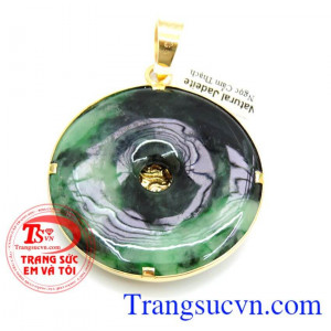 Mặt Ngọc Phú Quý Rồng Vàng 18k
