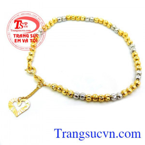 Lắc chân bi vàng