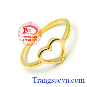 Nhẫn vàng trái tim tình yêu