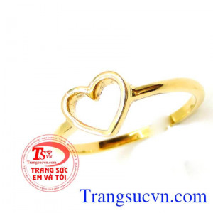 Nhẫn vàng trái tim tình yêu