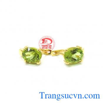 Bộ Trang Sức Vàng Peridot Mệnh Hỏa và Mộc.