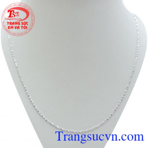 Chiếc Dây vàng trắng 18k nữ Ý