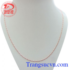 Dây chuyền vàng hồng 18k italy