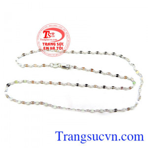 Dây chuyền vàng trắng italy 18k nữ