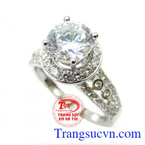 Chiếc nhẫn nữ vàng trắng 18k phù hợp làm quà tặng sinh nhật hoặc trong các dịp ý nghĩa thể hiện cho sự trong sáng và tinh khôi đại điện cho sự hoàn hảo.