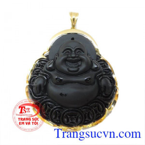 Phật di lặc mệnh Thủy và Mộc bọc vàng 