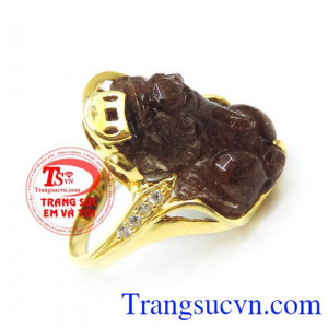 Nhẫn vàng tỳ hưu mệnh Mộc,mang lại may mắn và hộ mệnh, Nhẫn nữ vàng tây dành cho phái đẹp,Chiếc Nhẫn vàng tỳ hưu mệnh Mộc,Bảo hành 1 năm,Ý nghĩa tỳ hưu món quà cho phái đẹp.