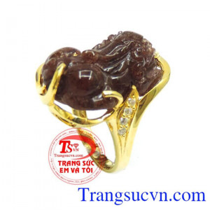 Nhẫn vàng tỳ hưu mệnh Mộc,mang lại may mắn và hộ mệnh, Nhẫn nữ vàng tây dành cho phái đẹp,Chiếc Nhẫn vàng tỳ hưu mệnh Mộc,Bảo hành 1 năm,Ý nghĩa tỳ hưu món quà cho phái đẹp.