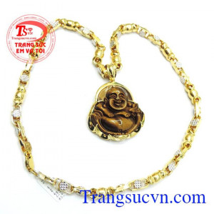 Mặt dây mệnh thổ dây chuyền vàng bộ