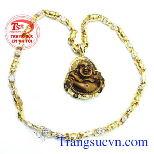 Mặt dây mệnh thổ dây chuyền vàng bộ