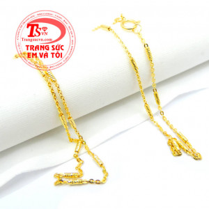 Dây chuyền nữ 18k  Italy bền đẹp, đeo hợp thời trang,sáng bền dây chuyền vàng 18k đẹp,dây chuyền vàng ý,Có giấy kiểm định vàng thu mua lại giá cao,bảo hành toàn quốc