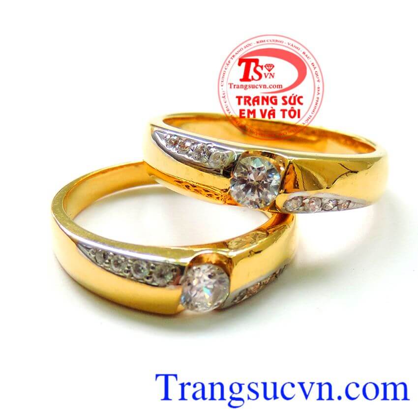 Cặp nhẫn cưới vàng 18k pnj 00011-00010 | pnj.com.vn