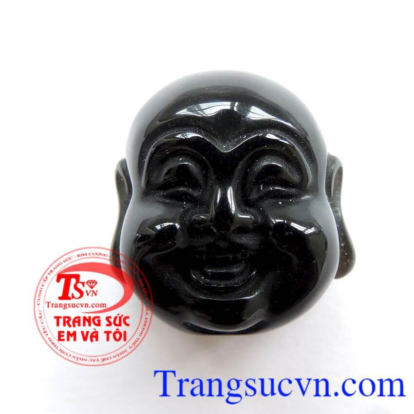 Phật Thủ Di Lặc đá Obsidian