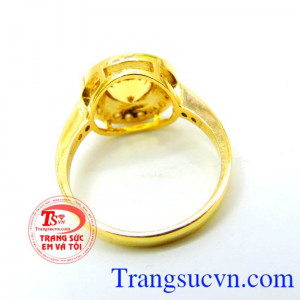 Nhẫn nữ mệnh kim vàng 14k Citrine Sự sung túc cho người đeo,Chiếc nhẫn nữ mệnh kim bảo hành 1 năm,Giao Nhẫn nữ mệnh kim vàng 14k Citrine Toàn quốc thanh toàn an toàn