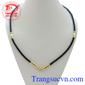 Dây da bọc vàng nhỏ